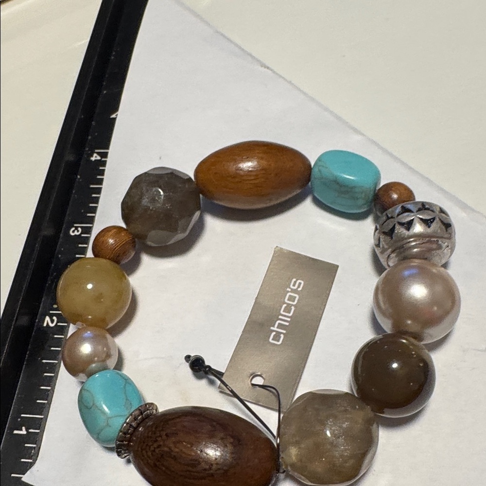 Chico’s Stretch Beaded Bracelet NWT. (BR222) - Picture 7 of 9